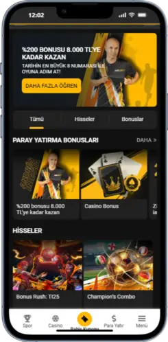 Hoş geldin bonusunun hesabınıza yansıtıldığı sayfa
