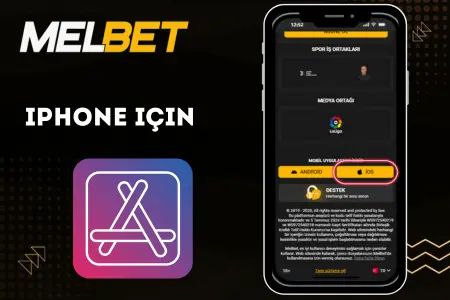 iPhone kullanıcıları için Melbet uygulamasının App Store indirme ekranı