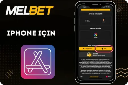 iPhone kullanıcıları için Melbet uygulamasının App Store indirme ekranı