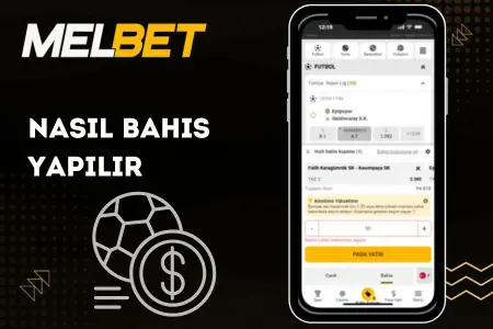 Melbet uygulamasında futbol bahis kuponu oluşturma ekranı